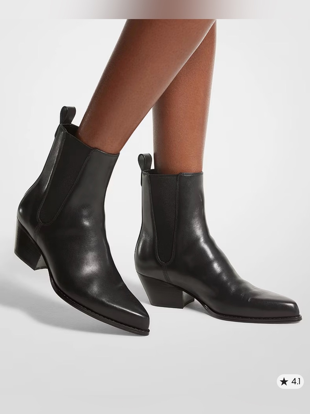 Michael Kors Black Leather Western Chelsea Ankle Boots new no box.